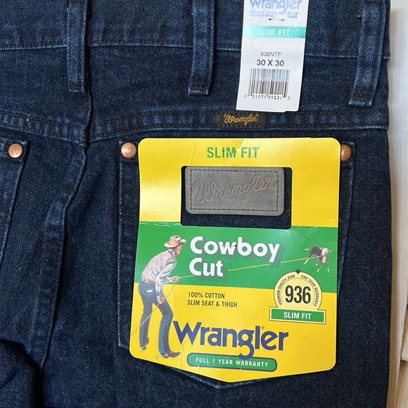 Wrangler Slim Fit 30x30 Jeans NWT Cowboy Cut - Picture 4 of 9